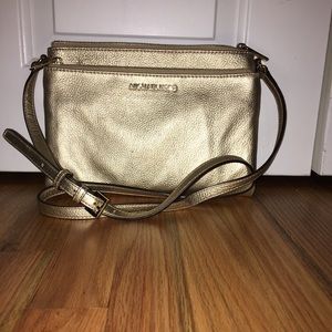 Michael Kors metallic gold crossbody